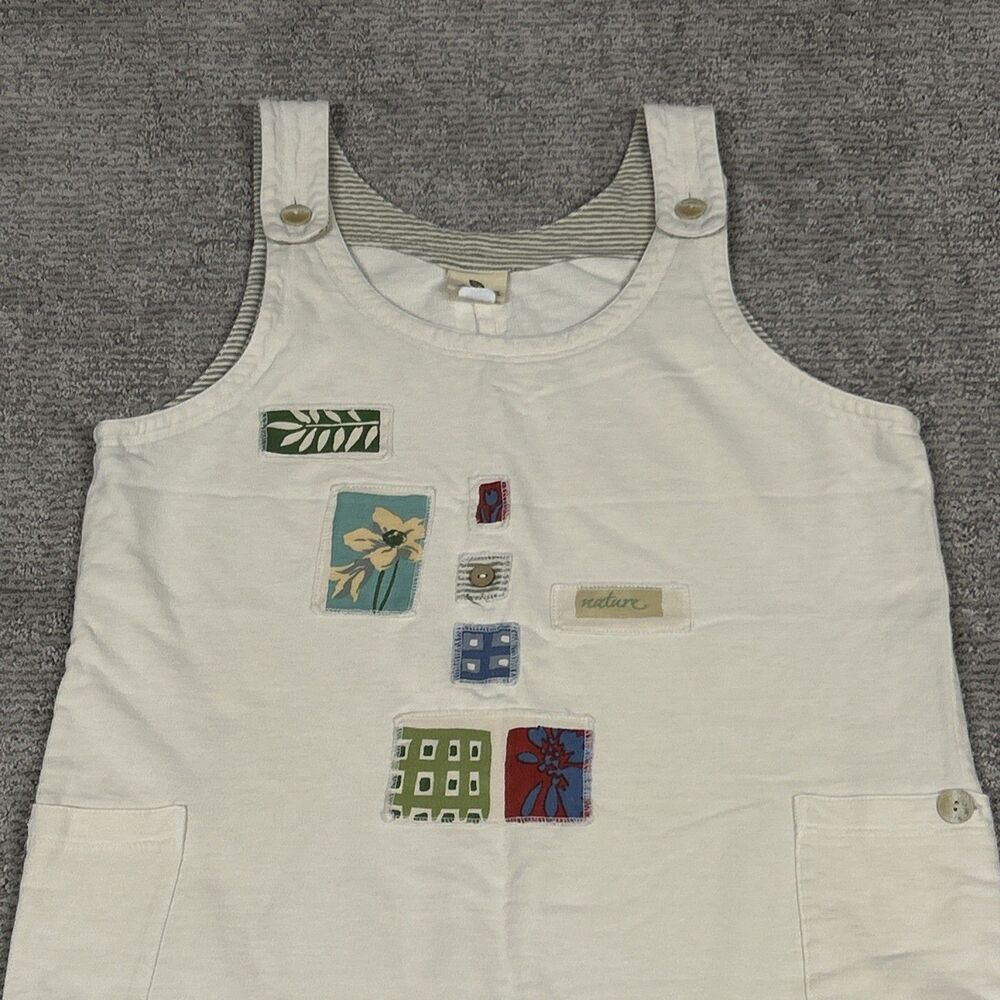 Pear Maxi Dress Womens Small Appliqué Nature Cotton Sleeveless Artsy USA Vintage - Picture 3 of 13